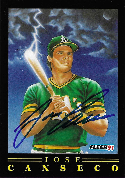 Jose Canseco Signed 1991 Fleer Provisions Card