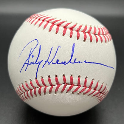 Rickey Henderson Autographed Baseball (Beckett)