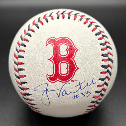 Jason Varitek Red Sox Team Stitch Autographed Baseball (JSA)
