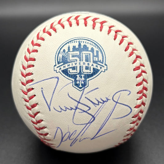 Darryl Strawberry & Doc Gooden Shea Stadium Autographed Baseball (JSA)