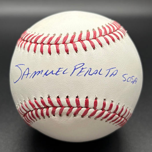 Sammy Peralta Sosa Full Name Autographed Baseball (BAS)