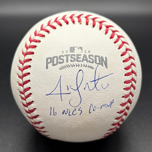 Jon Lester "16 NLCS CO-MVP" 2016 Postseason Autographed Baseball (BAS)