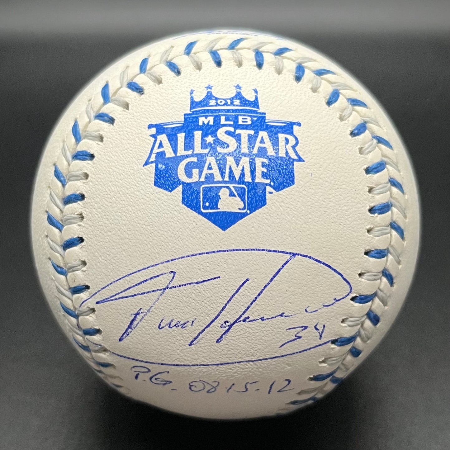 Felix Hernandez “PG 08-15-12” 2012 All-Star Game Autographed Baseball (JSA)