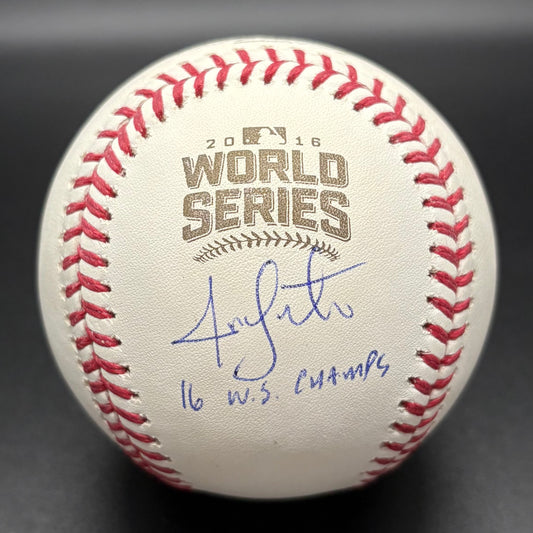 Jon Lester “16 WS Champs” 2016 World Series Autographed Baseball (Beckett)