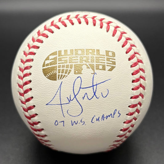 Jon Lester “07 WS Champs” 2007 World Series Autographed Baseball (Beckett)