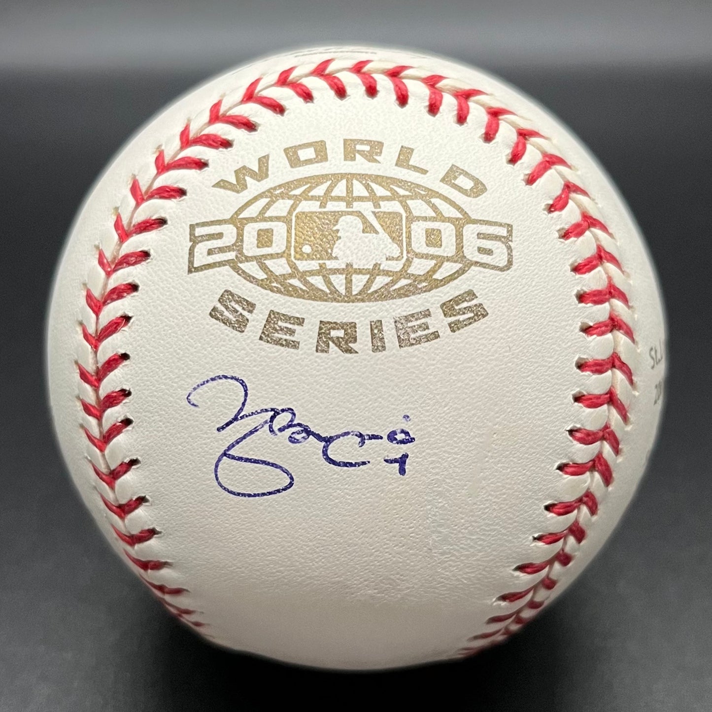 Yadier Molina 2006 World Series Autographed Baseball (JSA)