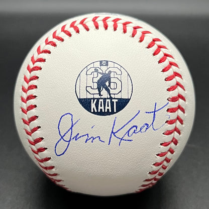 Jim Kaat Number Retirement Autographed Baseball (JSA)