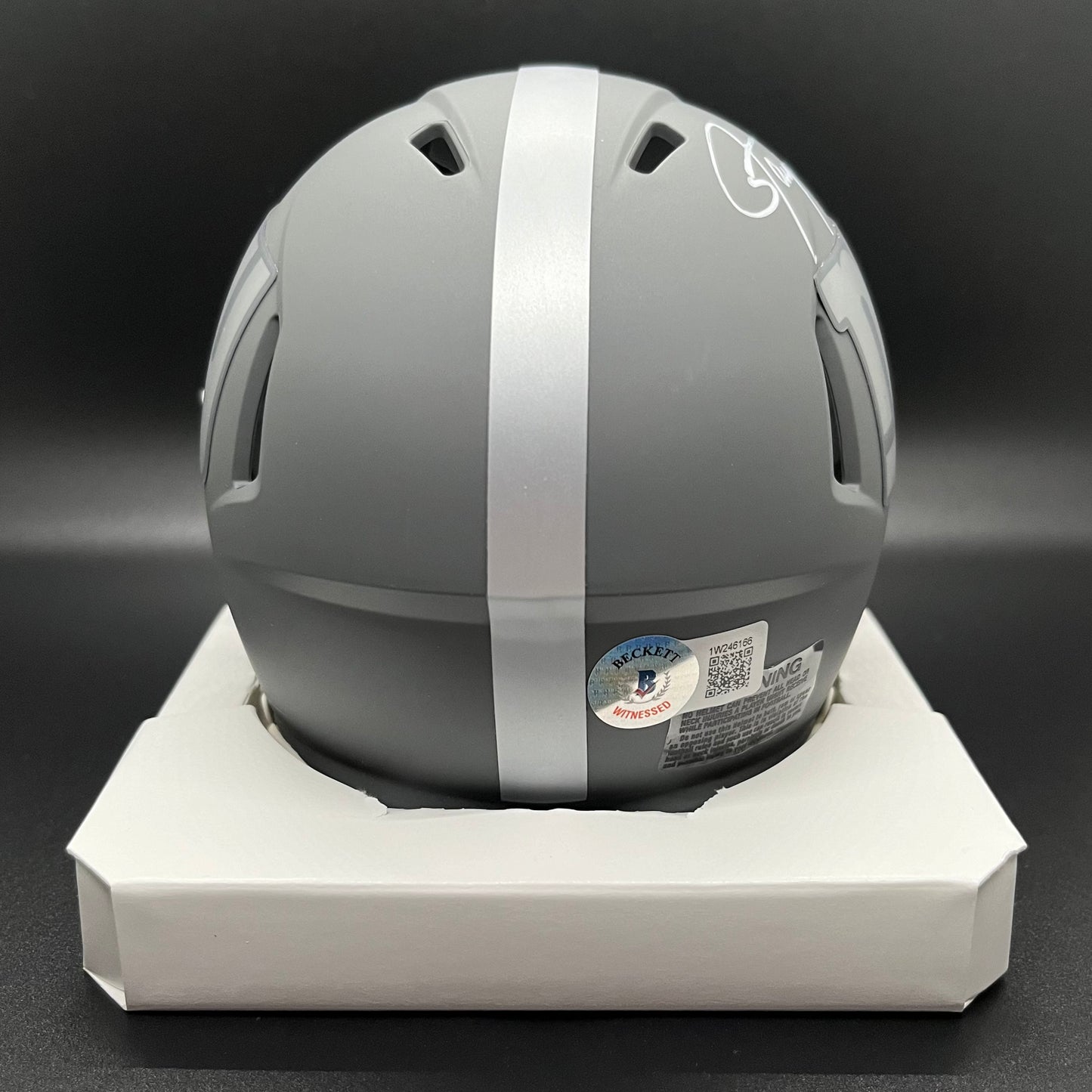 Lawrence Taylor Autographed Slate Mini Helmet (Beckett)