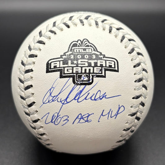 Garrett Anderson "2003 ASG MVP" 2003 All-Star Game Autographed Baseball (JSA)