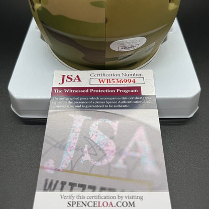 Ricky Williams “98 Heisman” Camo Longhorns Autographed Mini Helmet (JSA)