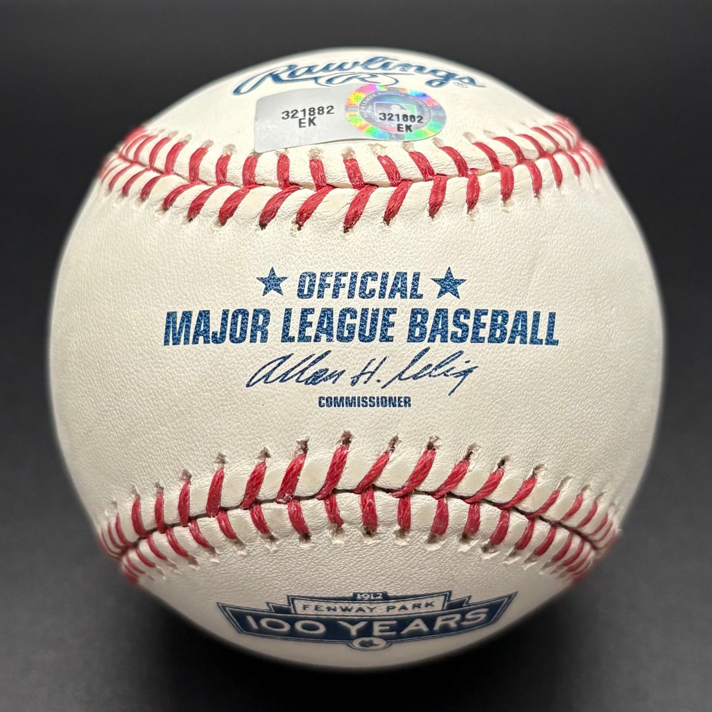 Dustin Pedroia "08 AL MVP" Fenway 100 Years Autographed Baseball (MLB)