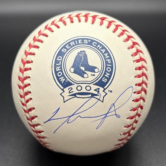 David Ortiz 2004 World Series Champs Autographed Baseball (Beckett)