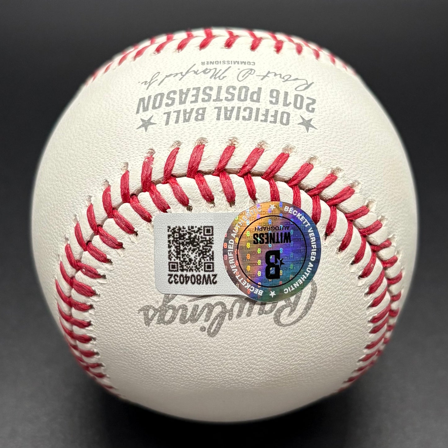 Jon Lester "16 NLCS CO-MVP" 2016 Postseason Autographed Baseball (Beckett)