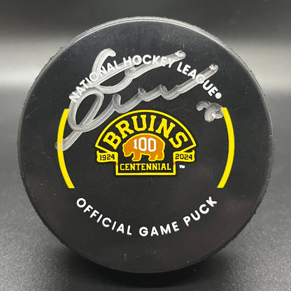 Zdeno Chara Boston Bruins 100th Centennial Autographed Official Game Puck (COA)