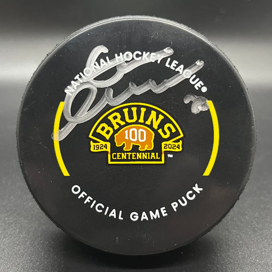 Zdeno Chara Boston Bruins 100th Centennial Autographed Official Game Puck (COA)