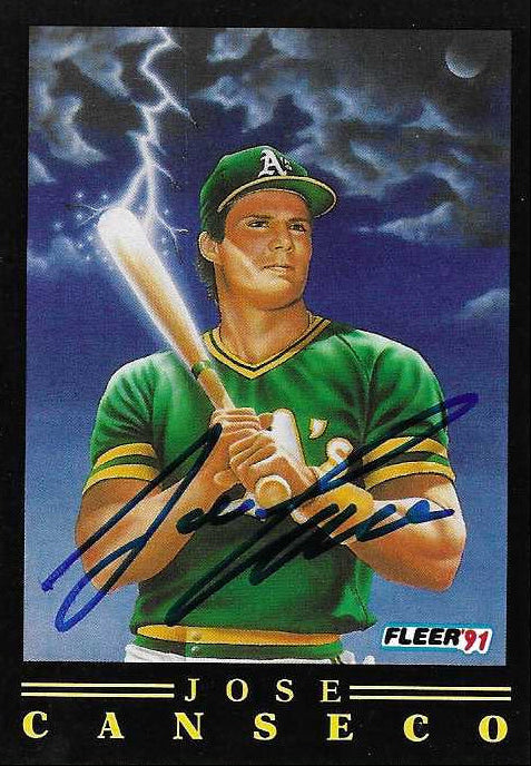 Jose Canseco Signed 1991 Fleer Provisions Card