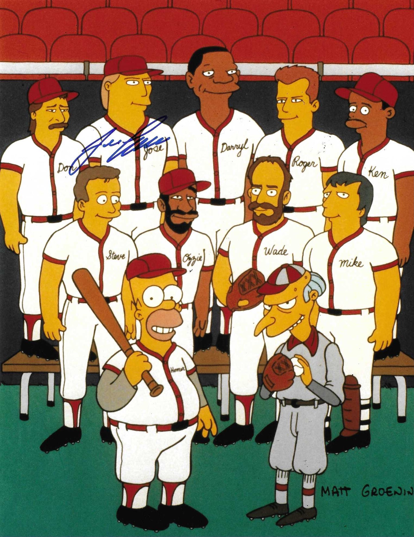 Jose Canseco The Simpsons Autographed 8x10 Photo
