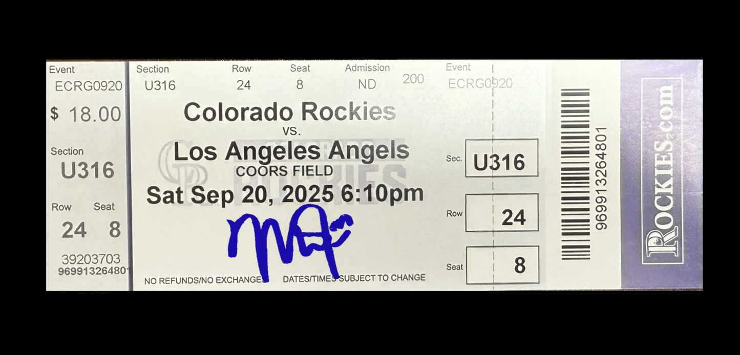 Mike Trout Autograph Signing